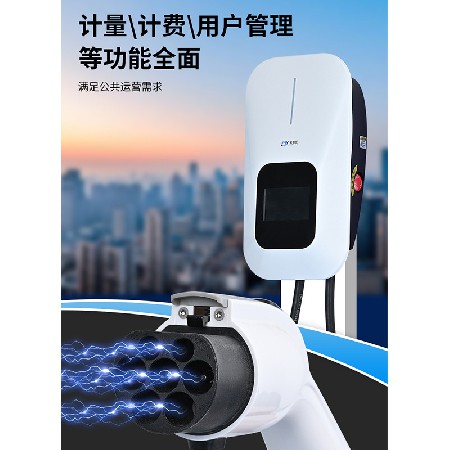 可定制14kW壁挂式交流充电桩运营新能源充电枪家商用双枪单枪收费